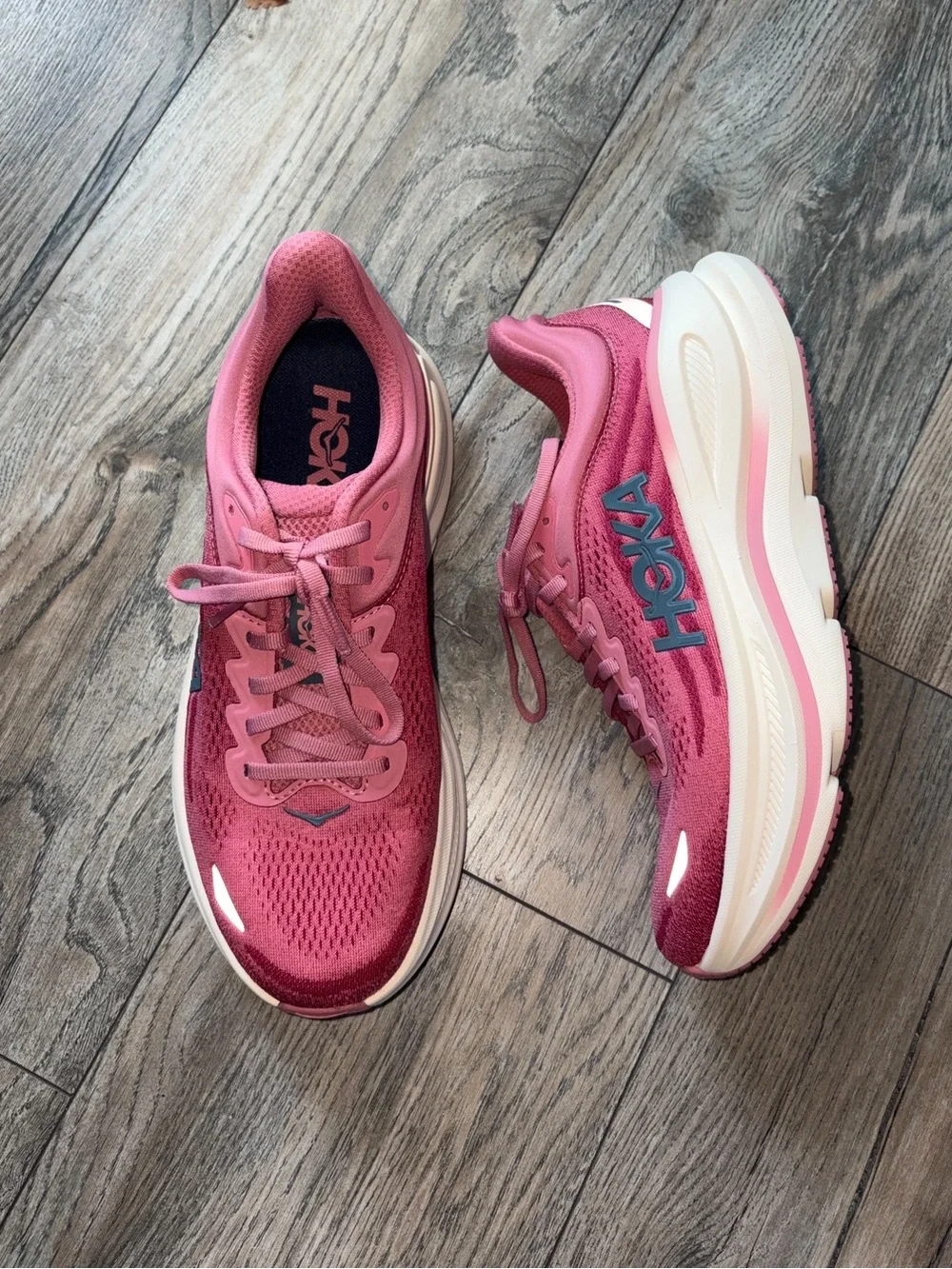 Hoka Bondi 9 Sneakers Lingonberry Cranberry Running Athletic Shoes Women’s 8 NEW - Picture 11 of 15